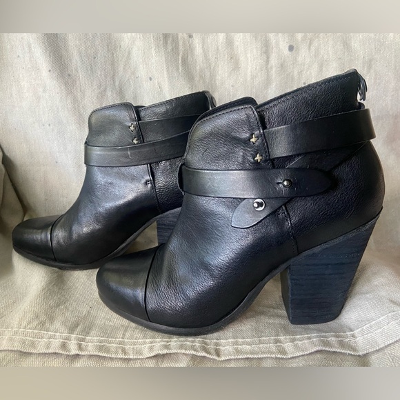 ☕️ NWOT rag & bone Harrow black leather ankle boots women’s size 9/39 ☕️ - Picture 4 of 7